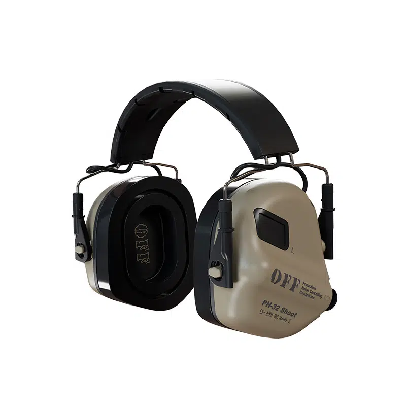 Noise-canceling earmuffs